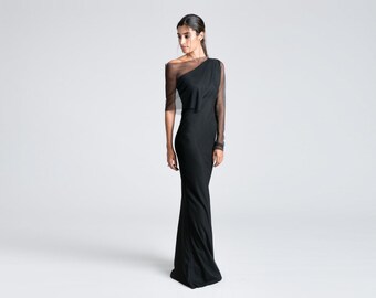 womens black ball gowns