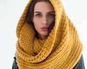 Infinity Scarf Chunky Knit Scarf Winter Shawl Loop Scarf Long Winter Scarf Soft Wool Scarf Marcellamoda k - MA0402