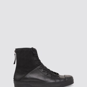 FINAL SALE Leather Lace-Up Boots, Genuine Leather Boots, Sneaker Boots, Leather Shoes, Winter Boots, Helsinki Boots, Marcella MS1453 image 2