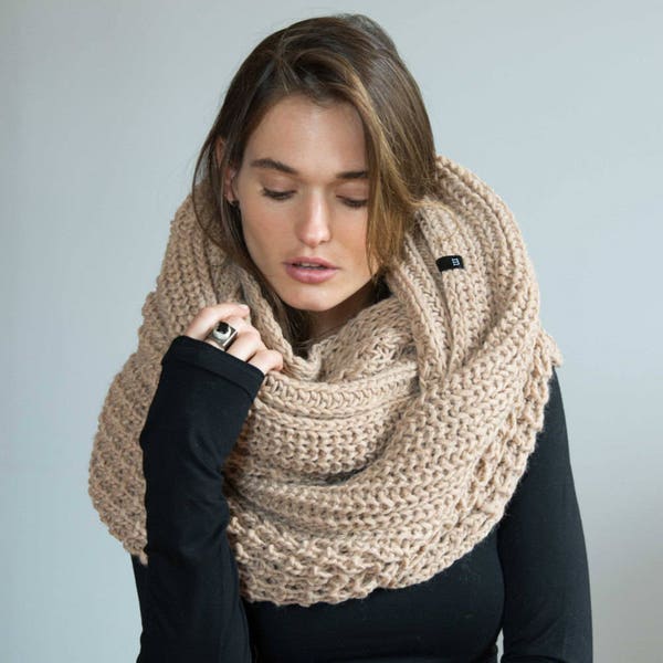 Winter Scarf Women, Woven Scarf, Chunky Knit Scarf, Womens Scarf, Woman Scarf, London Infinity Scarf, Marcella - MA0402