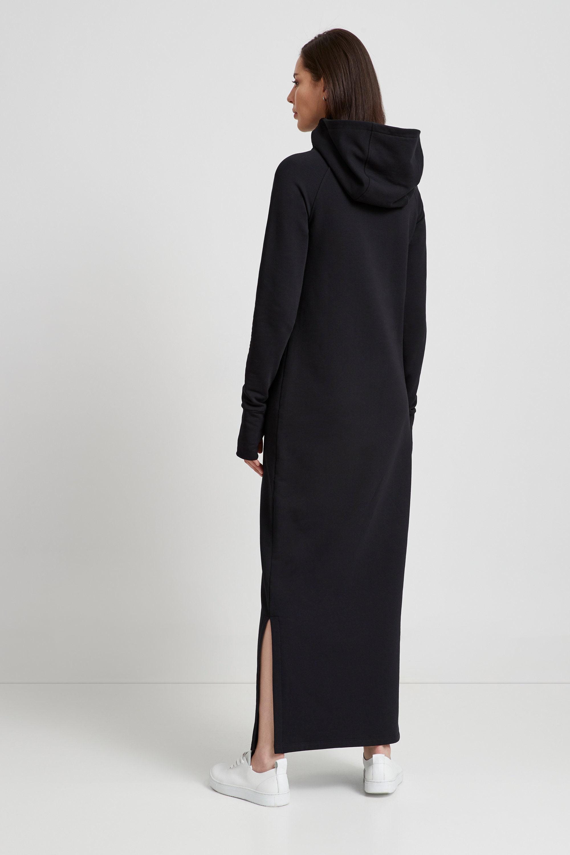 Sweatshirt Dress, Maxi Dress, Extra Long Hoodie, Hooded Warm