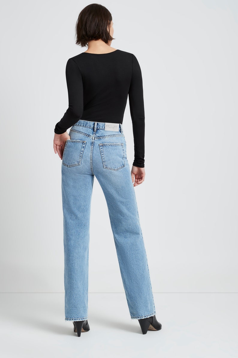 High Waisted Jeans, Relaxed Fit Jeans, Straight Leg Pants, Loose Fit Denim Pants, High Rise Pants, Francis Jeans, Мarcella MP1794 image 3