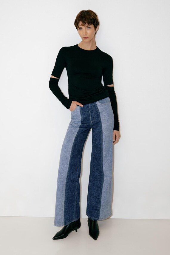 Cut Out Sleeve Top, Long Sleeve Fitted Top, Elbow Cutout Top, Crew Neck  Tight Top, Unique Cut Out Tee, Indra Top, Marcella - MB1759 - Etsy Ireland