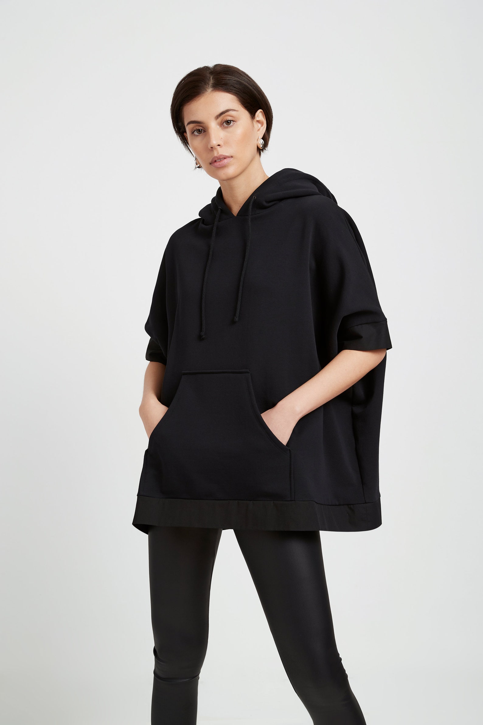 NEW Cropped Sleeve Hoodie Kimono Sleeve Sweatshirt Oversized | Etsy