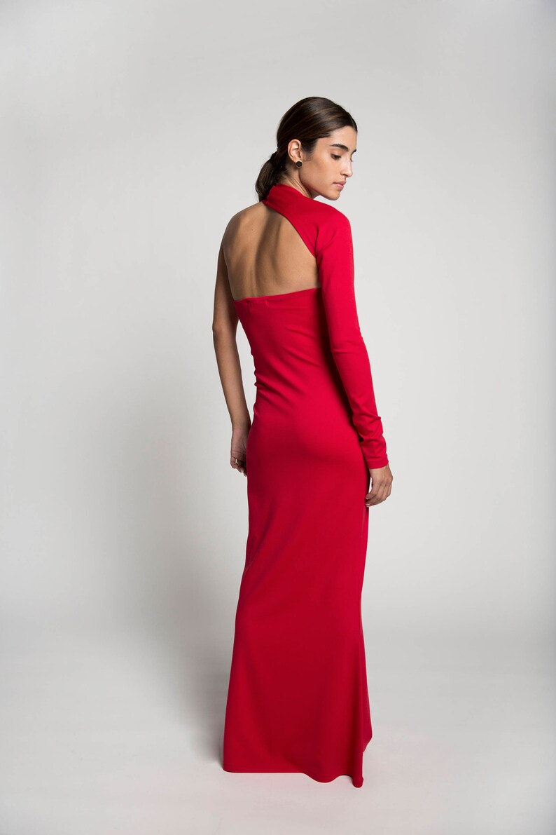 One Shoulder Dress Marilyn Gown Full Length Dress Dress For Women Backless Dress MD0141 One Shoulder Fancy Dress Women Dress