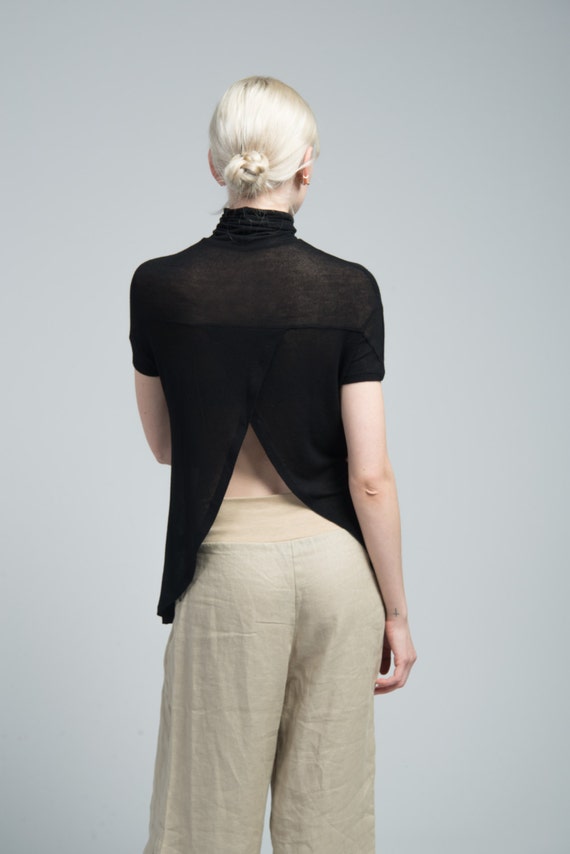 sheer back top