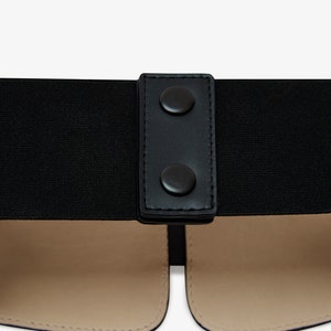 Black Leather Belt, Waist Belt, Italian Leather Belt, Designer Belt, Wide Belt, Minimalist Belt, Chambers Belt, Marcella MA2058 image 5
