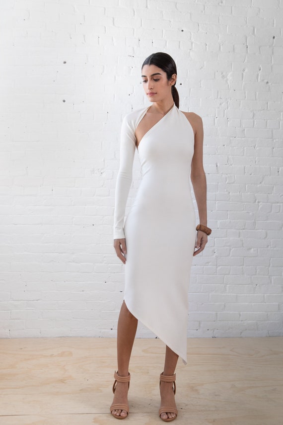 white body fitting dress
