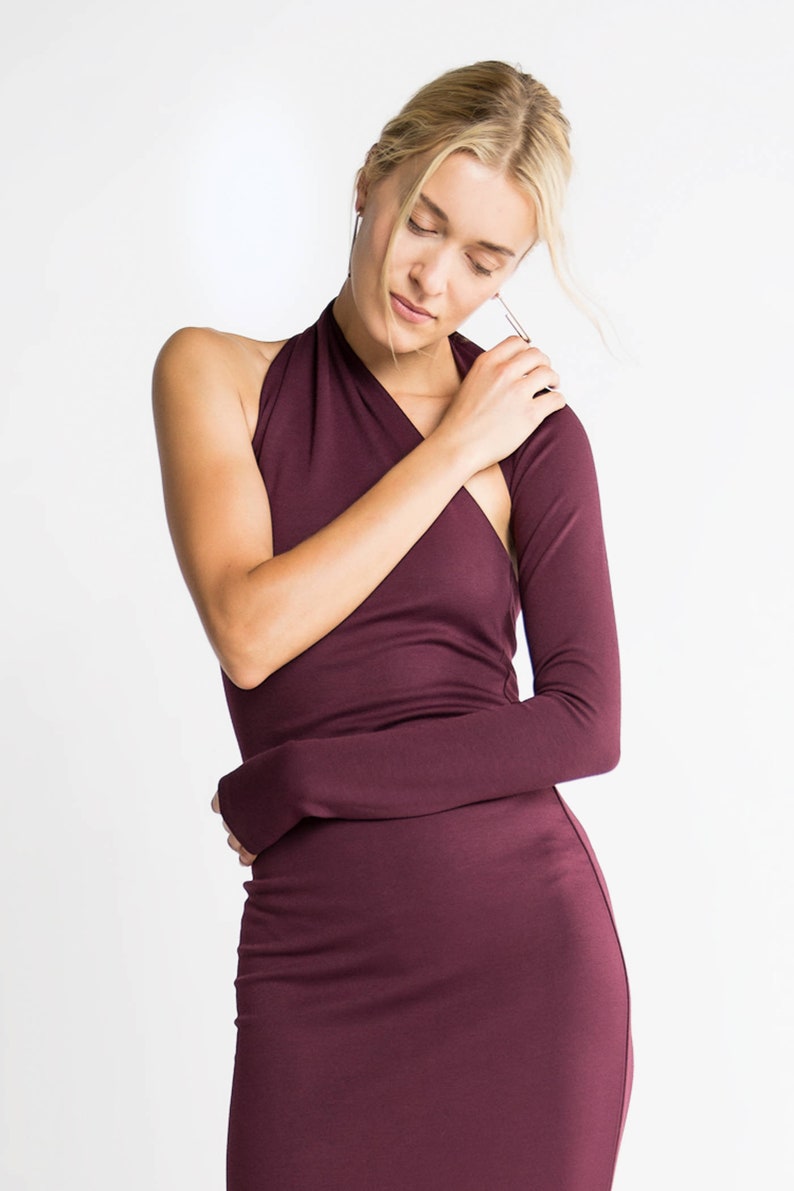 One Shoulder Dress Marilyn Gown Full Length Dress Dress For Women Backless Dress MD0141 One Shoulder Fancy Dress Women Dress