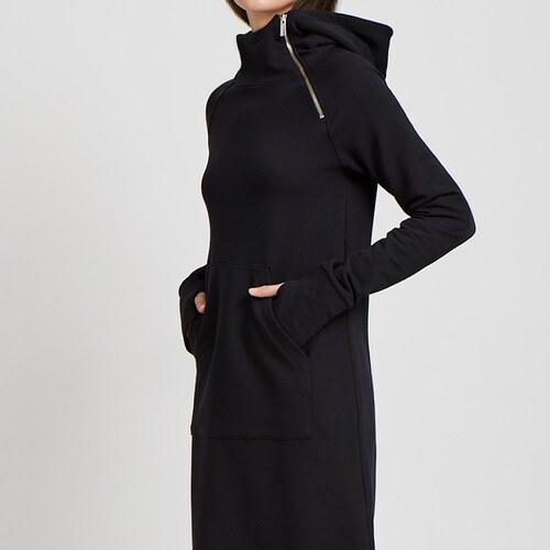extra long sweatshirt dress Marcella Elba Long Sleeve Sweatshirt Dress in Olive | Women's Size Medium | Midweight French Terry