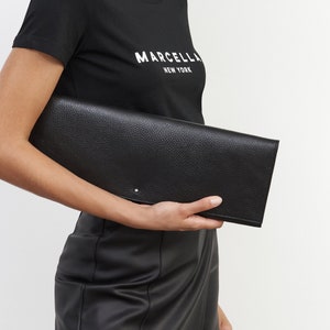 Extra-Long Clutch, Leather Clutch, Italian Leather Clutch Bag, Envelope Clutch, Slim Clutch, Belle Leather Clutch, Marcella MA1089 image 1