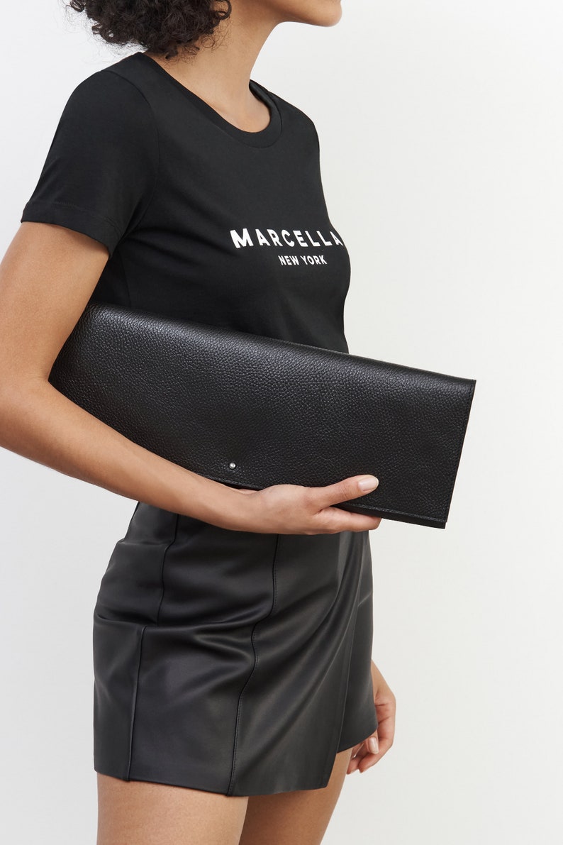 Extra-Long Clutch, Leather Clutch, Italian Leather Clutch Bag, Envelope Clutch, Slim Clutch, Belle Leather Clutch, Marcella MA1089 image 1