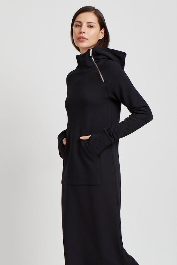 Sweatshirt Dress Maxi Dress Extra Long Hoodie Hooded Warm Dress Long Dress Tompkins Sweatshirt Dress Marcella MD1914 Etsy