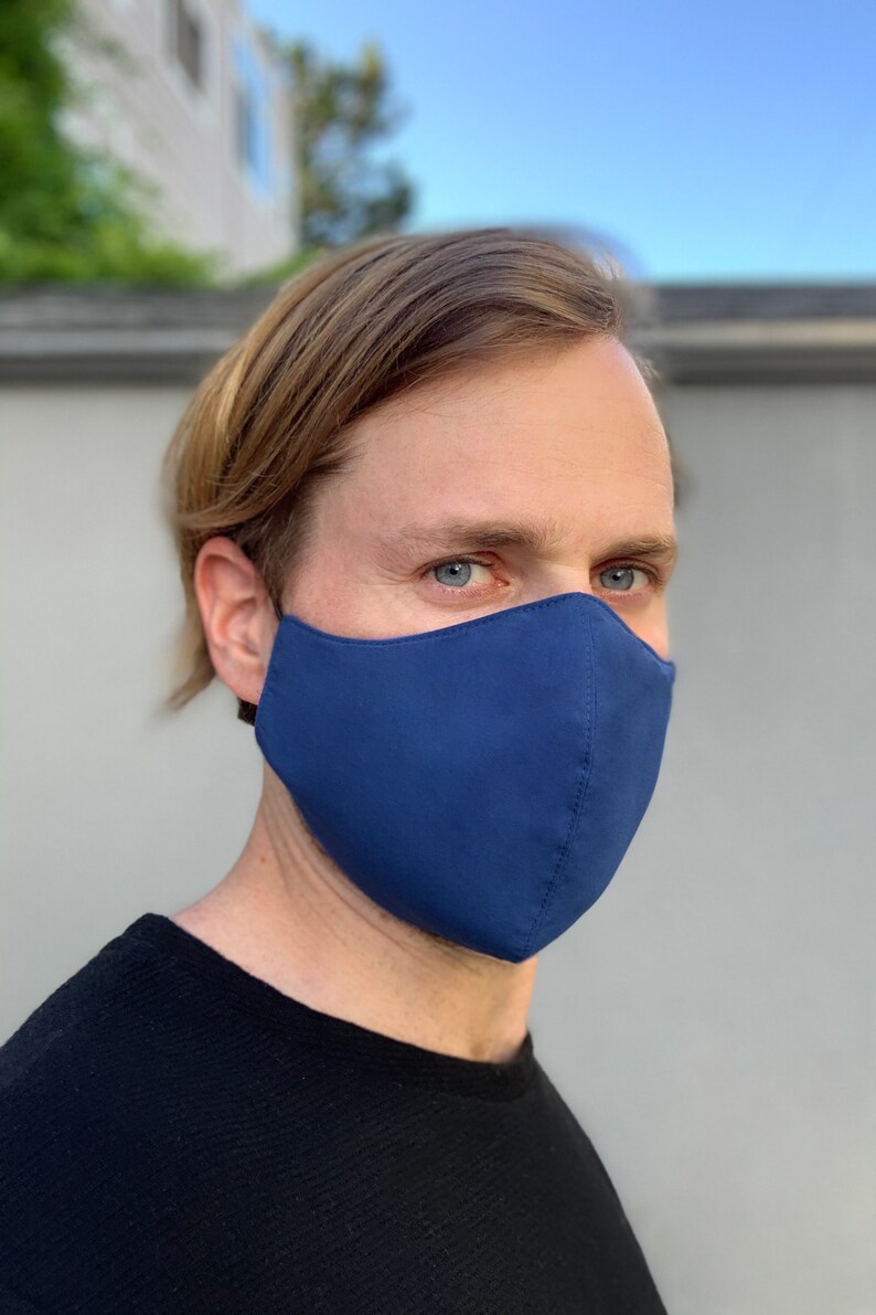 Extra Large Face Mask with Filter Cotton Facemask with Nose Etsy