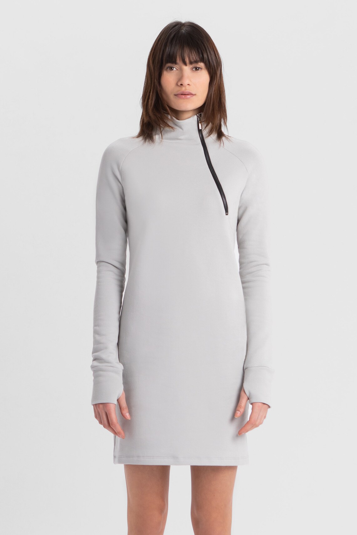 zip up sweatshirt dress