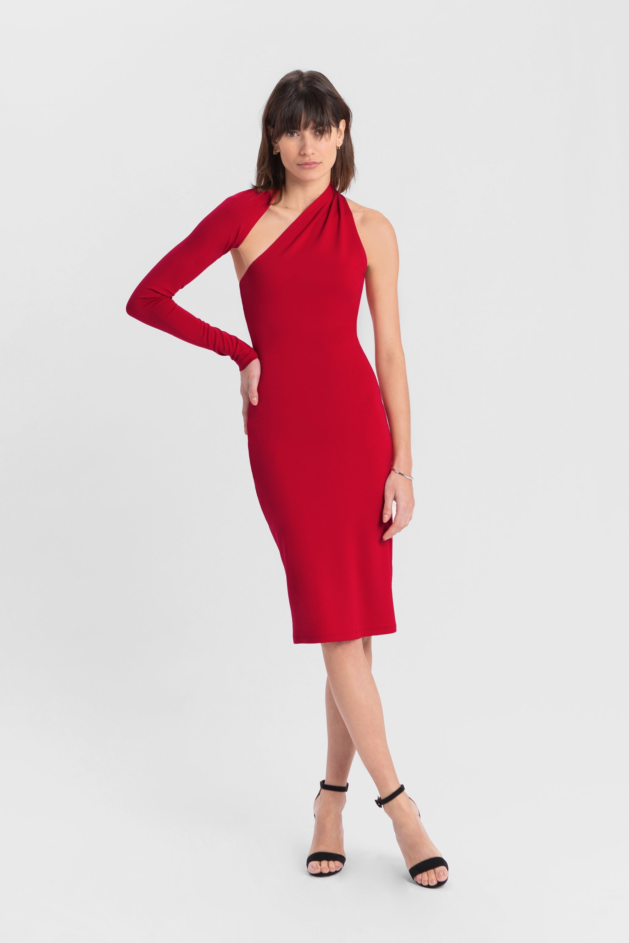 One Shoulder Pencil Dress Cocktail 