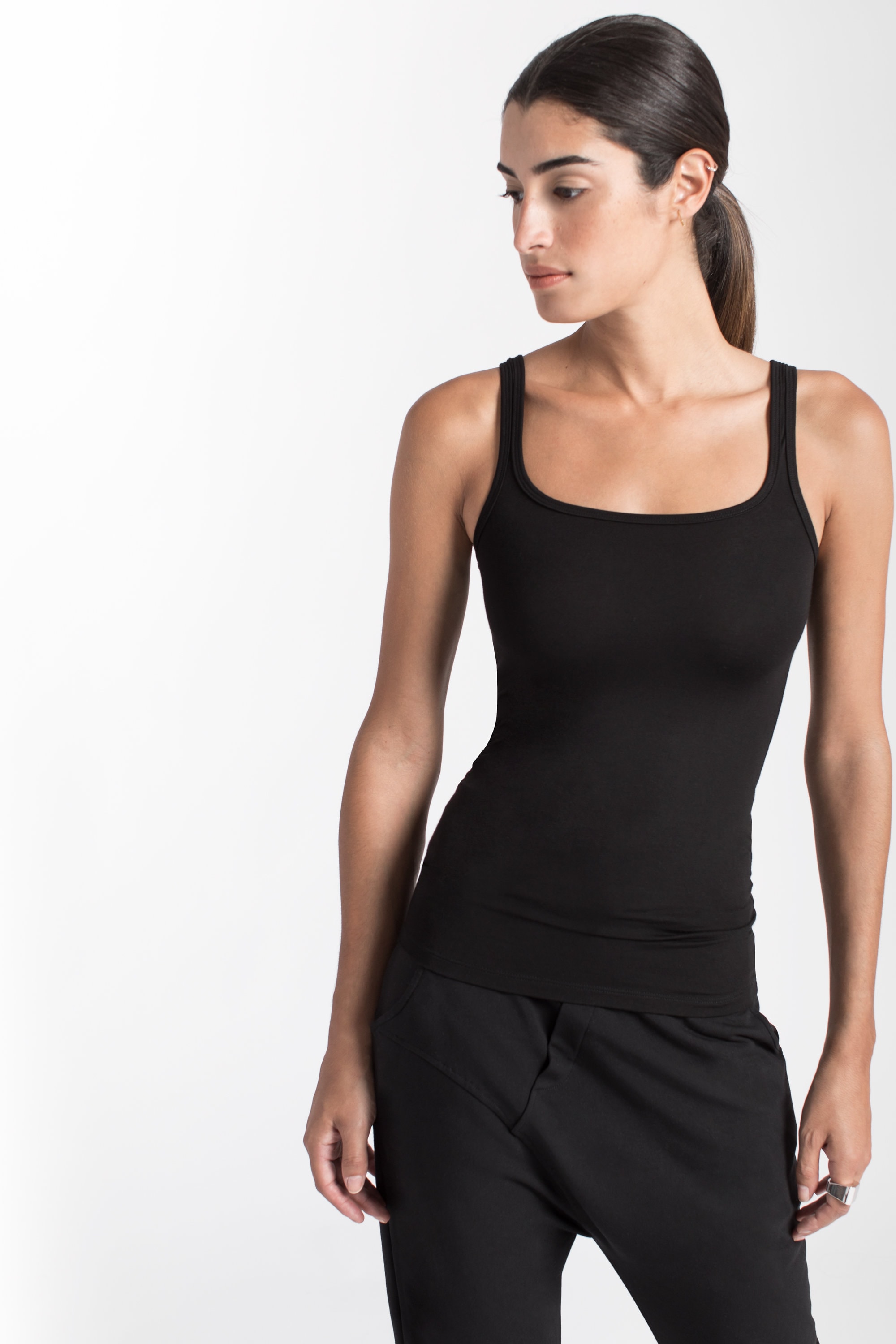 Fitted Top Black Tank Tank Top Women Tank Top Women's Etsy