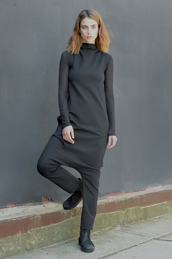 long sleeve harem jumpsuit