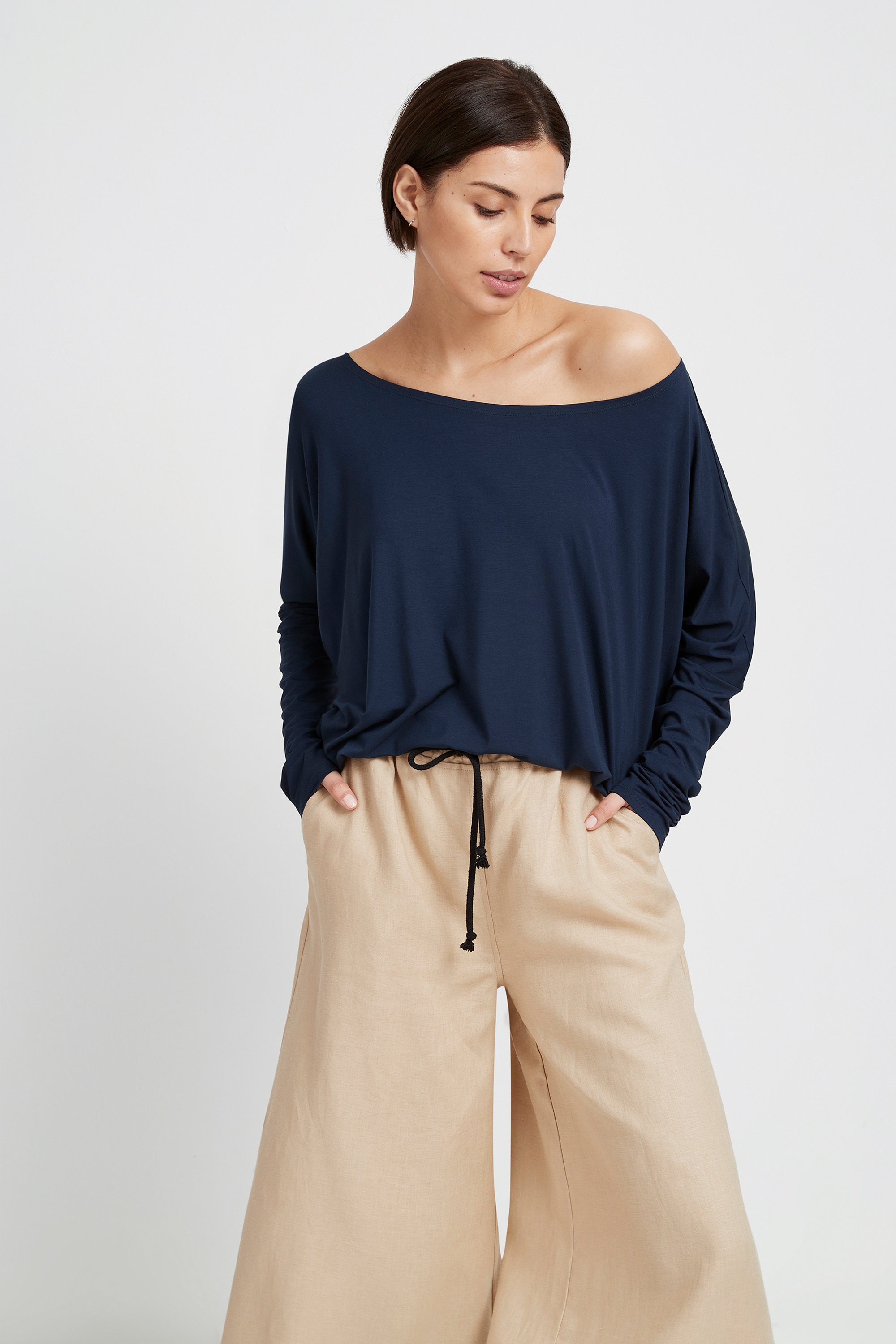 Dolman Sleeve Top Batwing Sleeve Blouse Long Sleeve Top off - Etsy