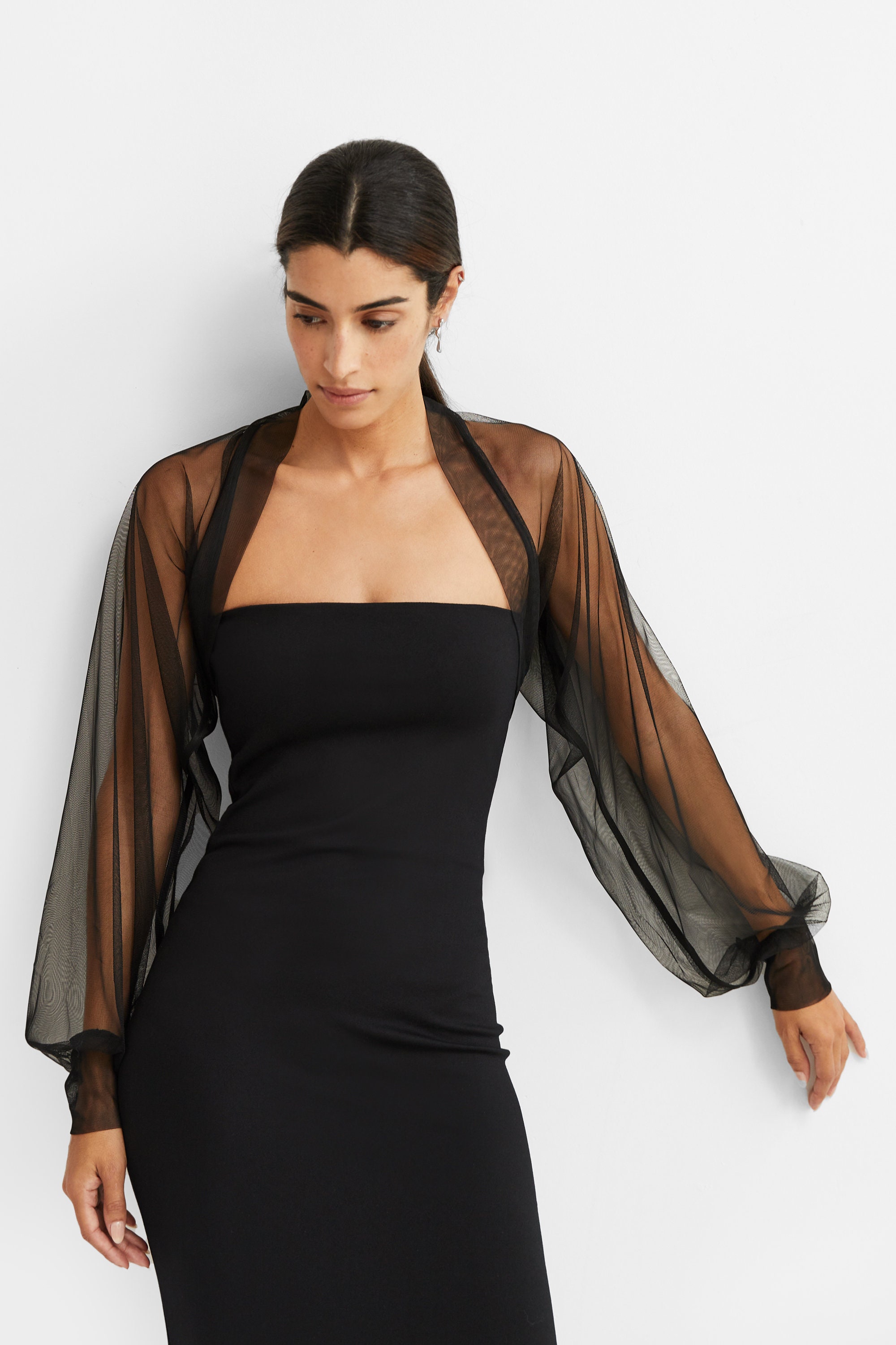 under dress mesh bolero
