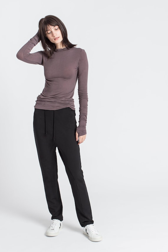 ●FLARE UP● Turtleneck Long Sleeve FL136White FL-136_White Sheer Turtleneck Sweater Black | Dynamite