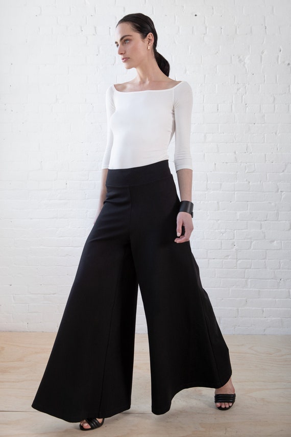 Black Pants Wide-leg Pants Casual Pants Trousers Loose - Etsy