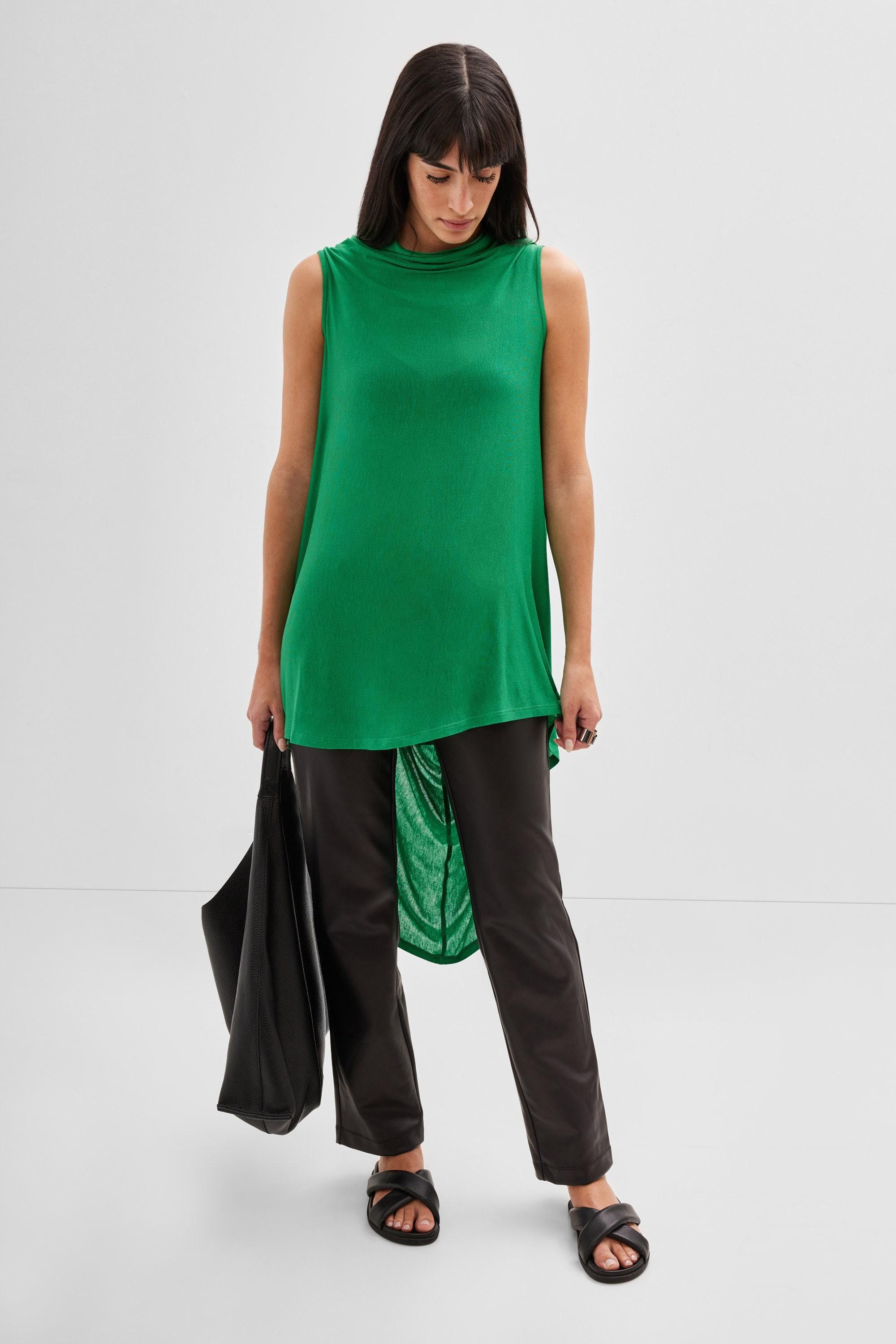 Sheer Asymmetric Hem Tunic, See Through Tunic Top, Casual