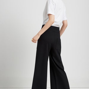 Black Wide-Leg Pants, Casual Pants, Black Trousers, Pull-On Pants, Flowy Pants, Workleisure, Elegant Pants, Nylah Pants, Marcella MP1194 image 4