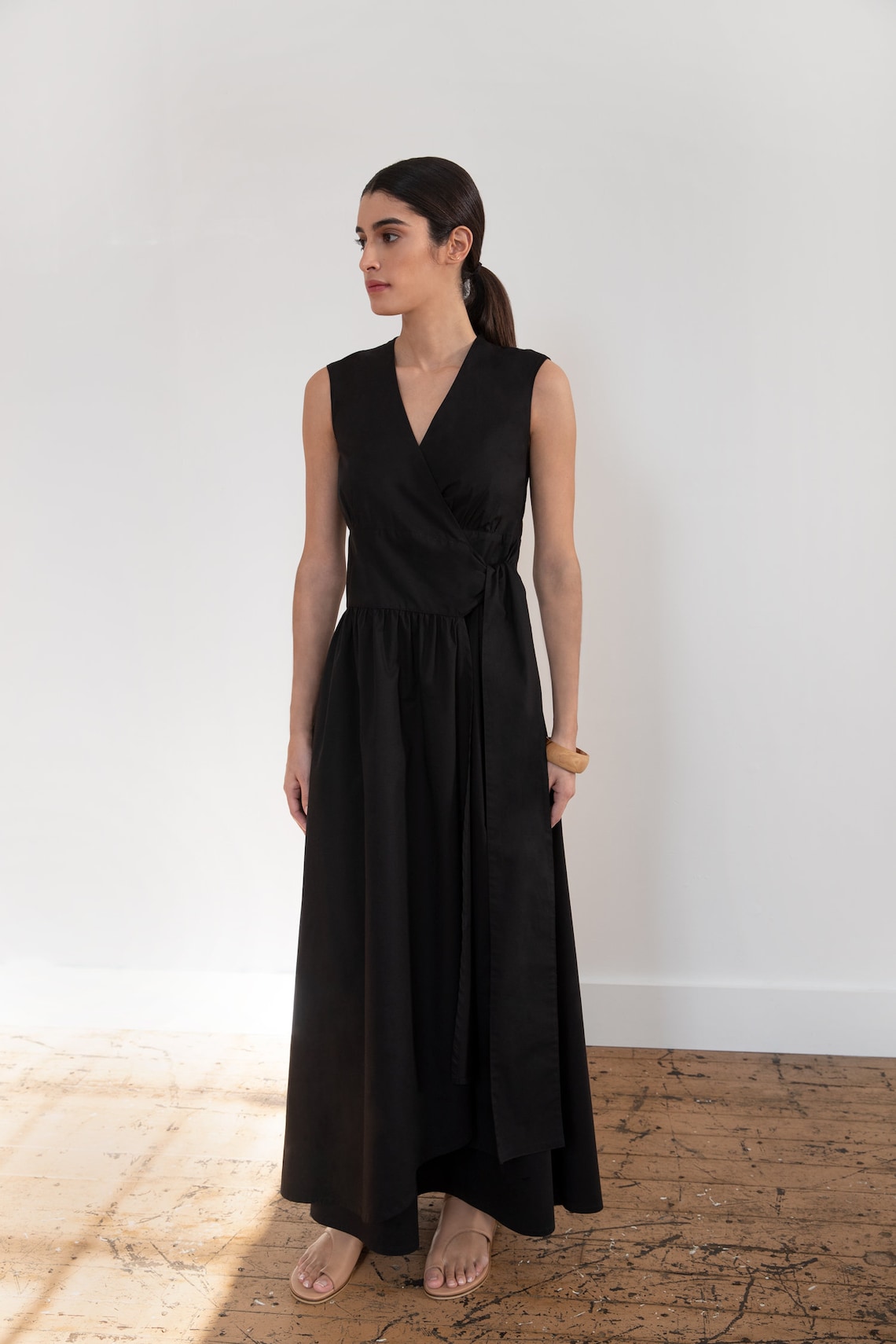wrap long gown