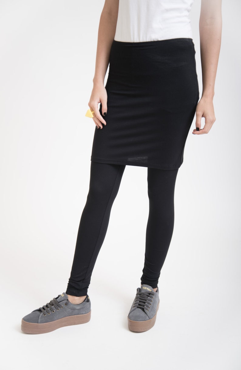 leggings with a skirt attached
