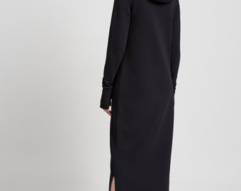 Sweatshirt Dress, Maxi Dress, Extra Long Hoodie, Hooded Warm