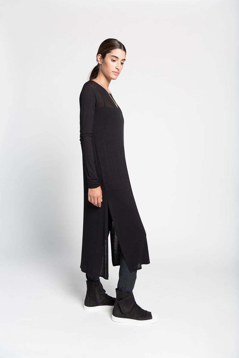 long sheer tunic shirt