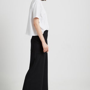 Black Wide-Leg Pants, Casual Pants, Black Trousers, Pull-On Pants, Flowy Pants, Workleisure, Elegant Pants, Nylah Pants, Marcella MP1194 image 3