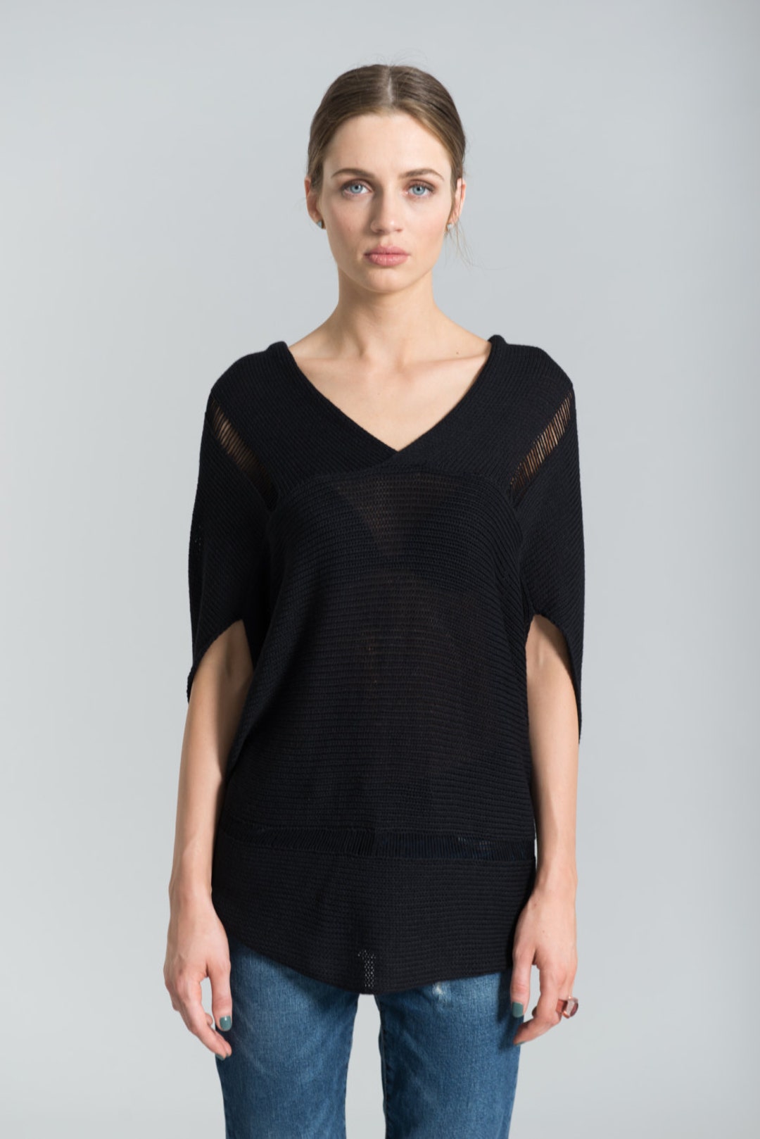 FINAL SALE Sweater Top Oversized Sweater Asymmetric Blouse - Etsy