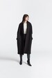 Long Wool Coat, Elegant Wool Jacket, Collared Coat, Warm Winter Coat, Black Coat, Elizabeth Wool Coat, Marcella - MC1397 