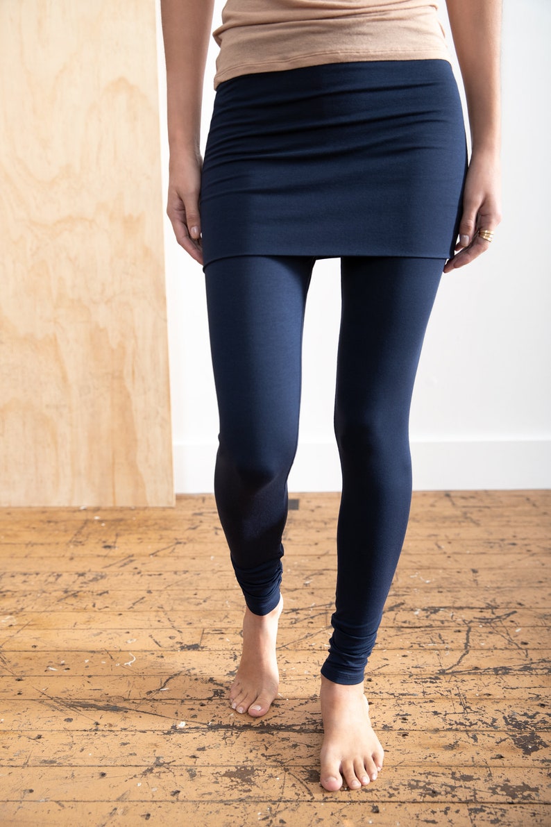 Skirted Leggings / Womens Tights / Yoga Pants with an Attached Etsy