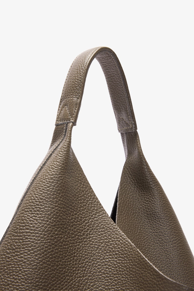 Taupe Shoulder Bag, Genuine Leather Handbag, Top Handle Purse, Overnight Bag, Laptop Bag, Leather Work Bag, Kelly Tote, Marcella MA1798 image 3