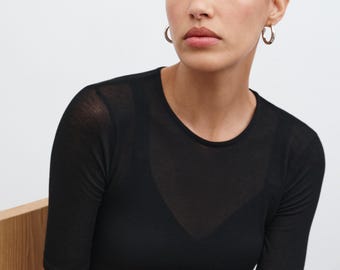 HeRIN.CYE | Sheer half sleeve Tshirt (Tシャツ・カットソー