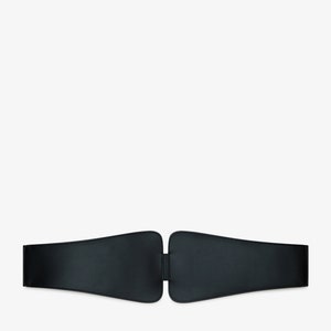 Black Leather Belt, Waist Belt, Italian Leather Belt, Designer Belt, Wide Belt, Minimalist Belt, Chambers Belt, Marcella MA2058 image 3