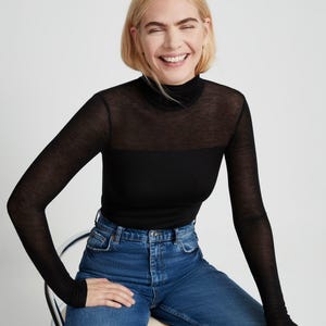 トップス Knuth marf paint sheer high neck tops paint sheer high neck tops/4color | KNUTH MARF