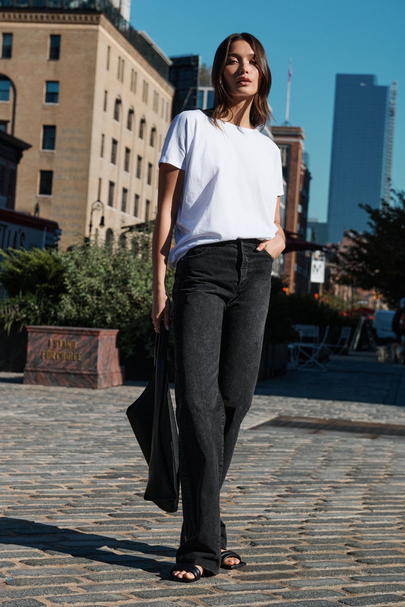 White Oversized T-Shirt, Cutout Back Top, Short Sleeve Shirt, White TShirt, Edgy Tee, Women's Shirt, Felix Top, Marcella MB1986 image 4