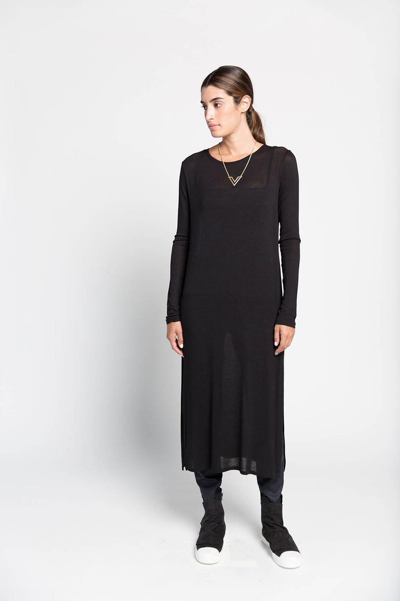 long sheer tunic shirt