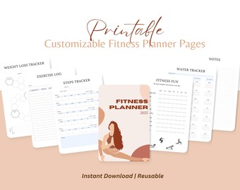 Fitness Journal | Weight Loss Journal | Digital Planner | Fitness Planner | Workout Planner | Meal Planner | Weight Tracker | Health Planner