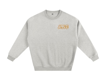 Vintage-inspired graphic pullover | Abstract art oversized statement sweater | Unisex oversized message sweatshirt |