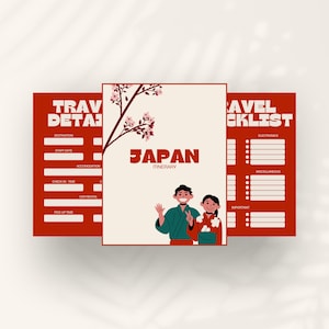 Japan Travel Itinerary Template | Digital Travel Planner | Editable Canva Vacation Guide | DIY Travel Organizer | Instant PDF Download
