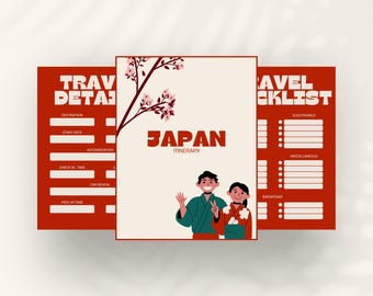 Japan Travel Itinerary Template: Editable Vacation Planner (PDF Download)
