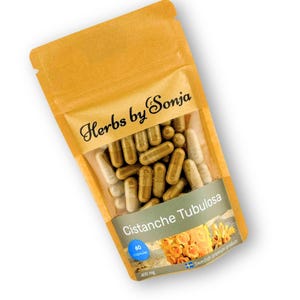 Kapsułki Cistanche Tubulosa 400 mg | Ekstrakt ziołowy 20:1 | Wegańskie | 60 kapsułek | Wyprodukowano w Szwecji