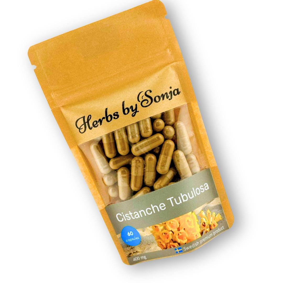 Cistanche Tubulosa Capsules 400mg | 20:1 Herbal Extract | Vegan | 60 Capsules | Made in Sweden