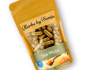 Sea Moss Capsules: Vegan Irish Moss Extract, 500mg - Made in Sweden