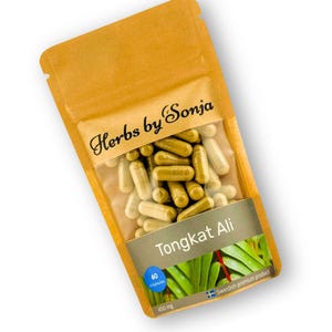 Tongkat Ali 450 mg capsules Highly concentrated 200:1 ratio extract. Natural Eurycoma Longifolia No fillers, vegan capsules and eco-friendly